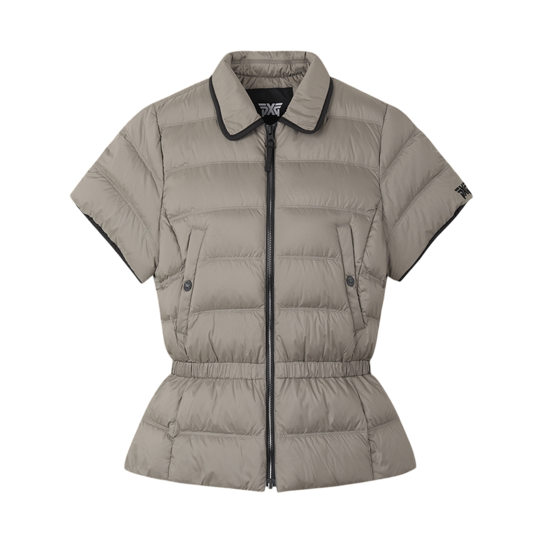 (W) 피엑스지 윈터 숏슬리브 다운 베스트 베이지((W) PXG Winter Short Sleeved Down Vest Beige) - 1