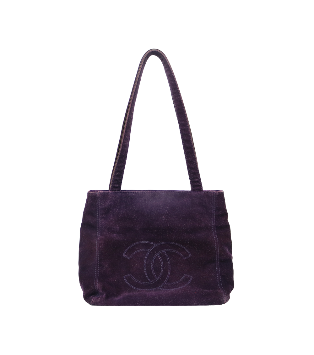 샤넬 퍼플 스웨이드 빅 CC 숄더백 A-A38236(Chanel Purple Suede Big CC Shoulder Bag A-A38236)