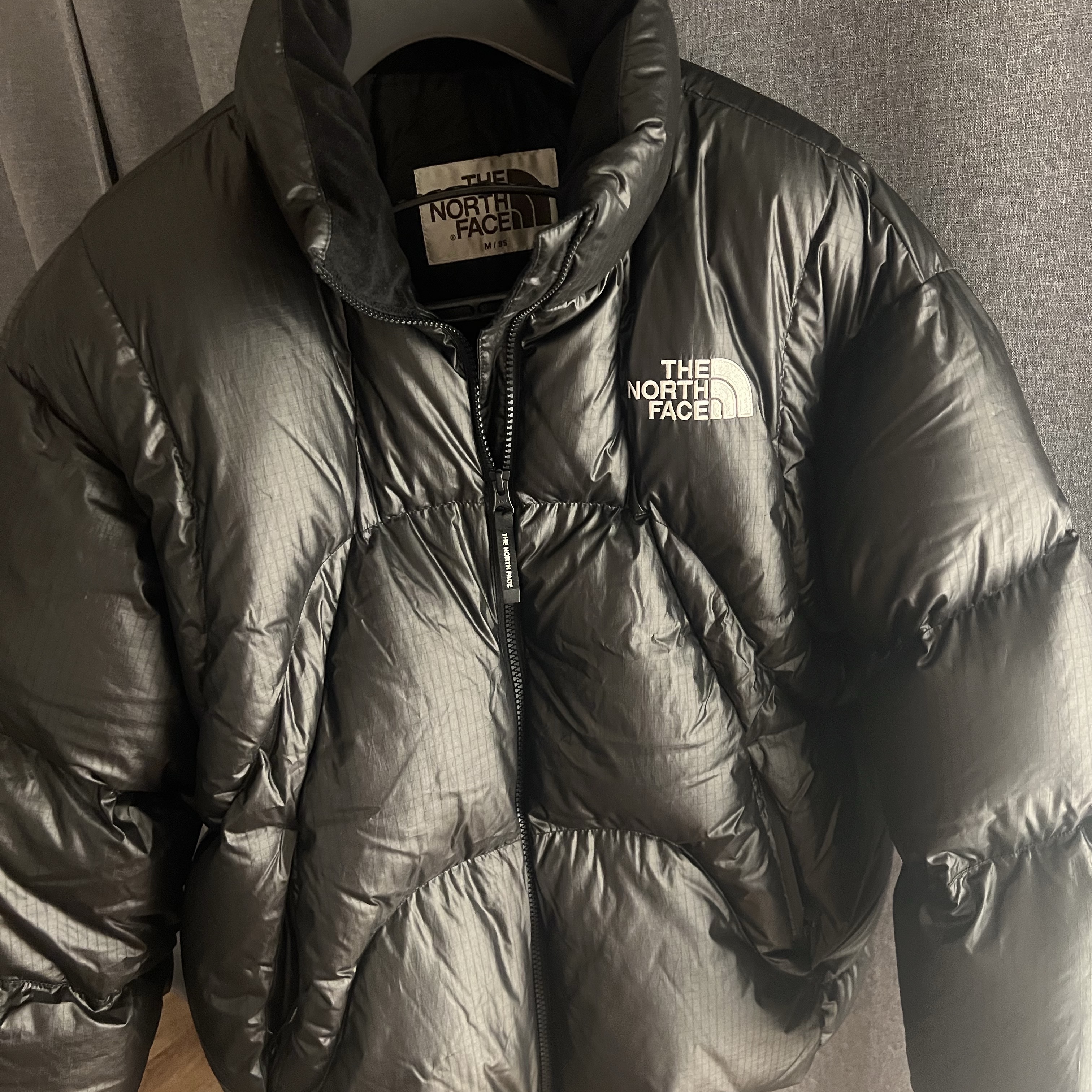 The North Face White Label Wave RDS Down Jacket Black 착용 스타일