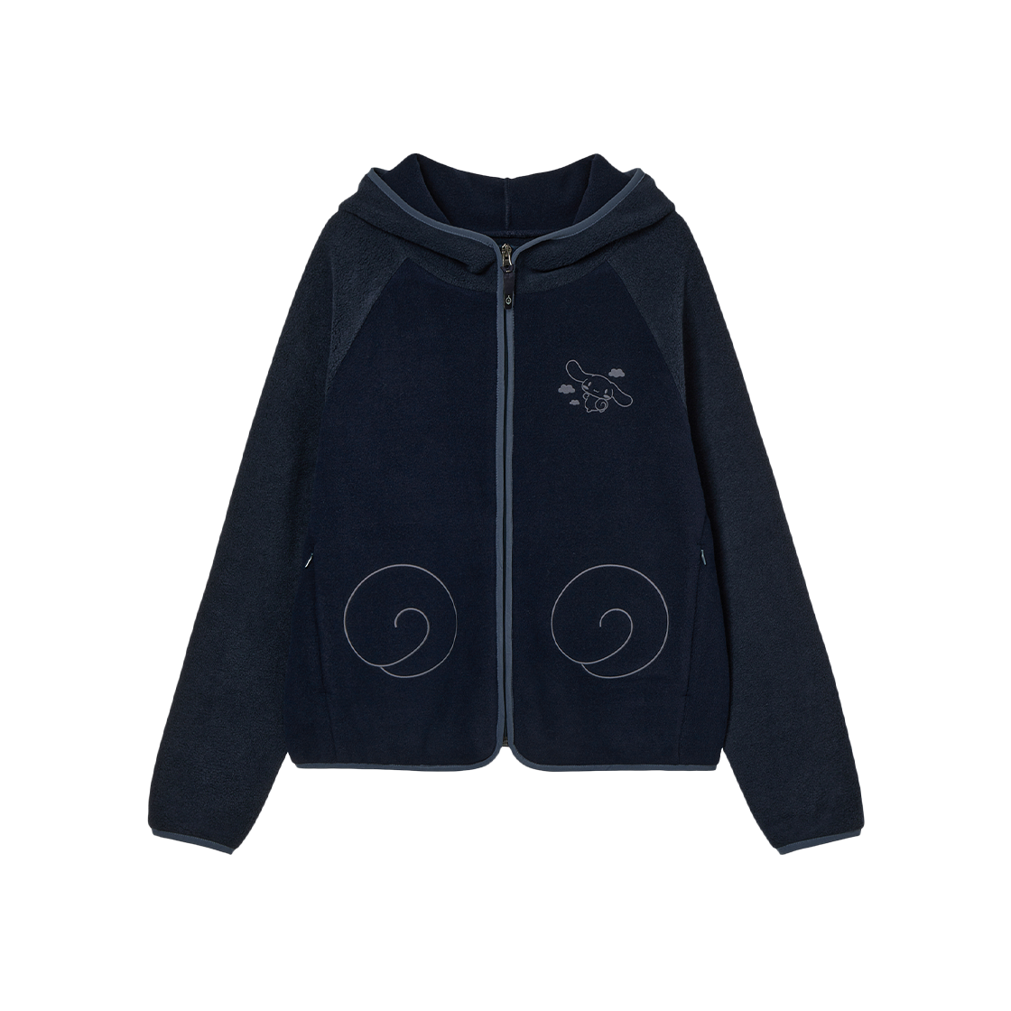 AE45LWHZ001NVY [예약 배송] AEAE Cinnamoroll Fleece Hoodie Zip Up Navy