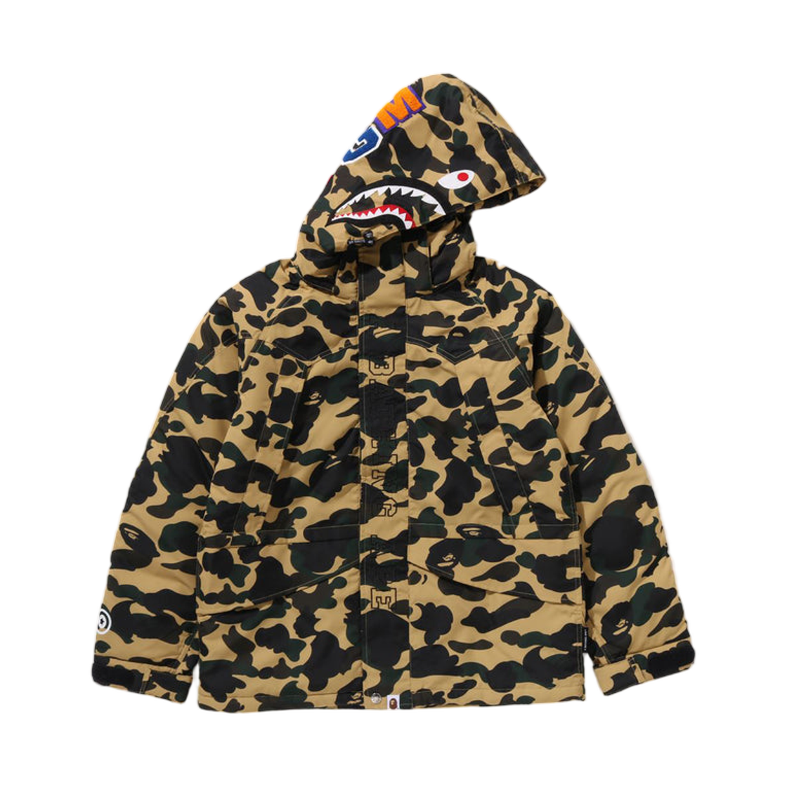 - BAPE 1st Camo Shark Snowboard Jacket Yellow