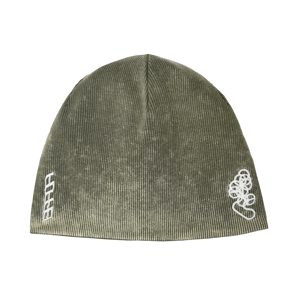 에러앤와이씨 리버서블 임프린트 립 비니 워시드 밀리터리 그린(ERRORNYC Reversible Imprint Ribbed Beanie Washed Military Green) - 2