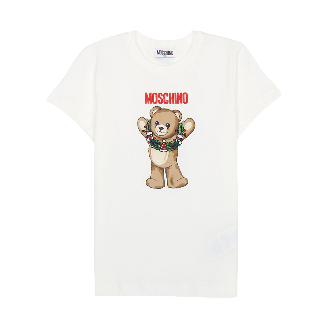HUM05H-LAA01-10063 (Kids) Moschino Short Sleeve T-Shirt White