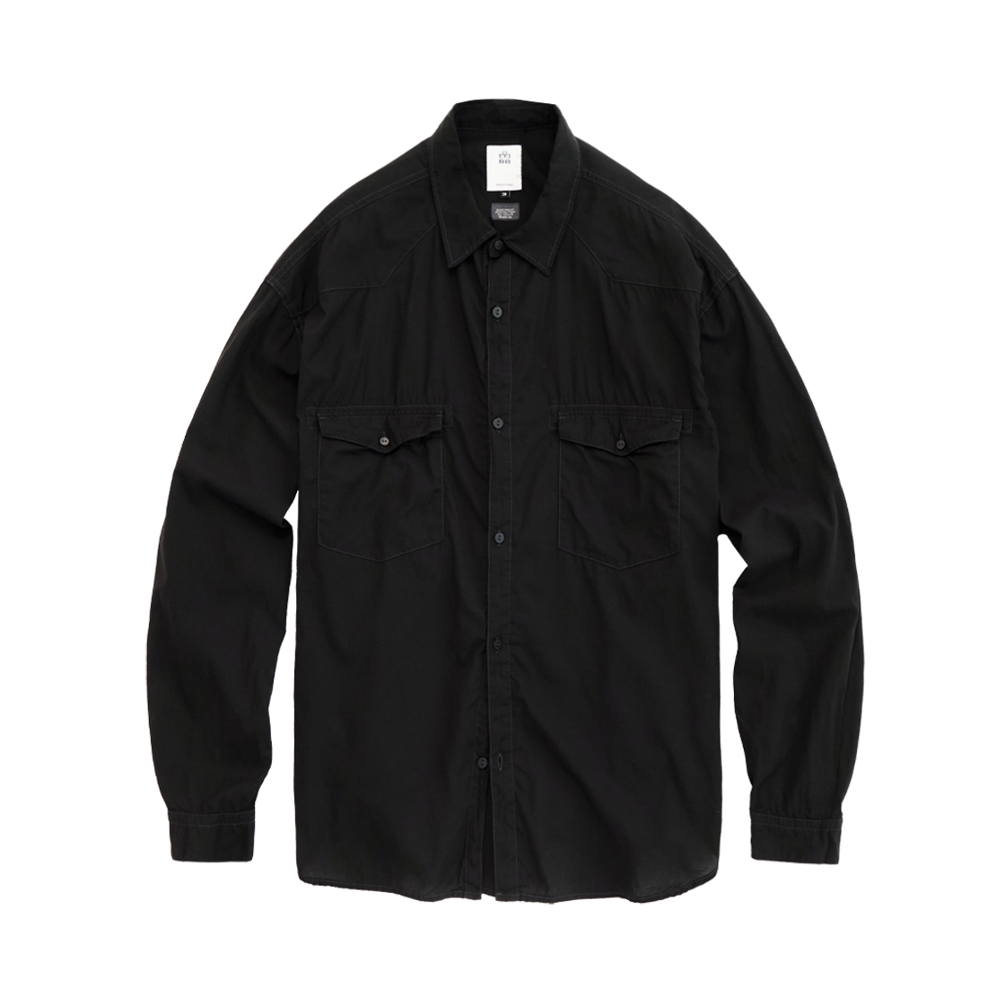 폴리테루 루즈드 텐코 웨스턴 셔츠 블랙(Polyteru Loosed Tenco Western Shirts Black)