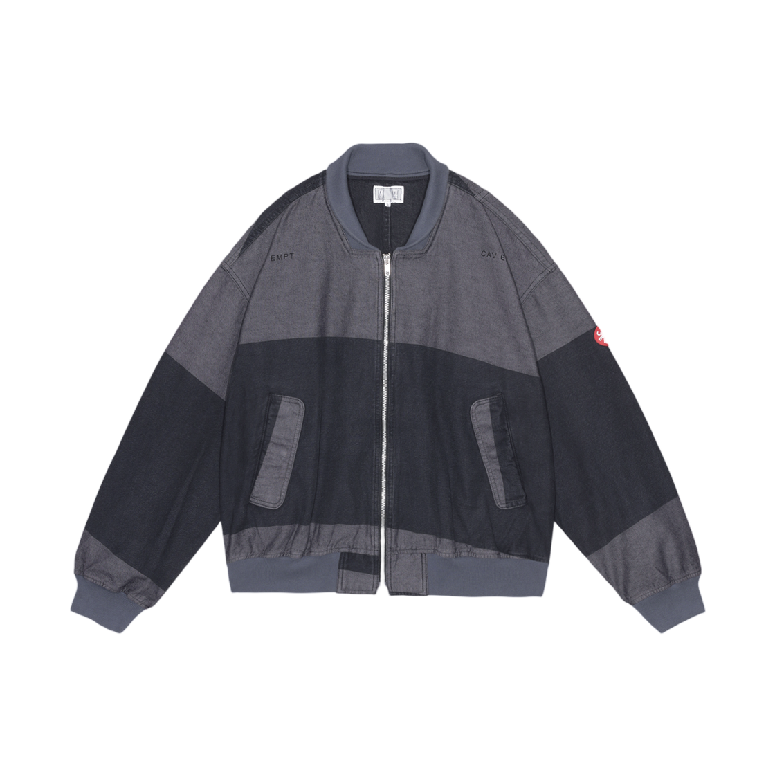 - Cav Empt Overdye Stripe Zip Jacket Grey - 25FW