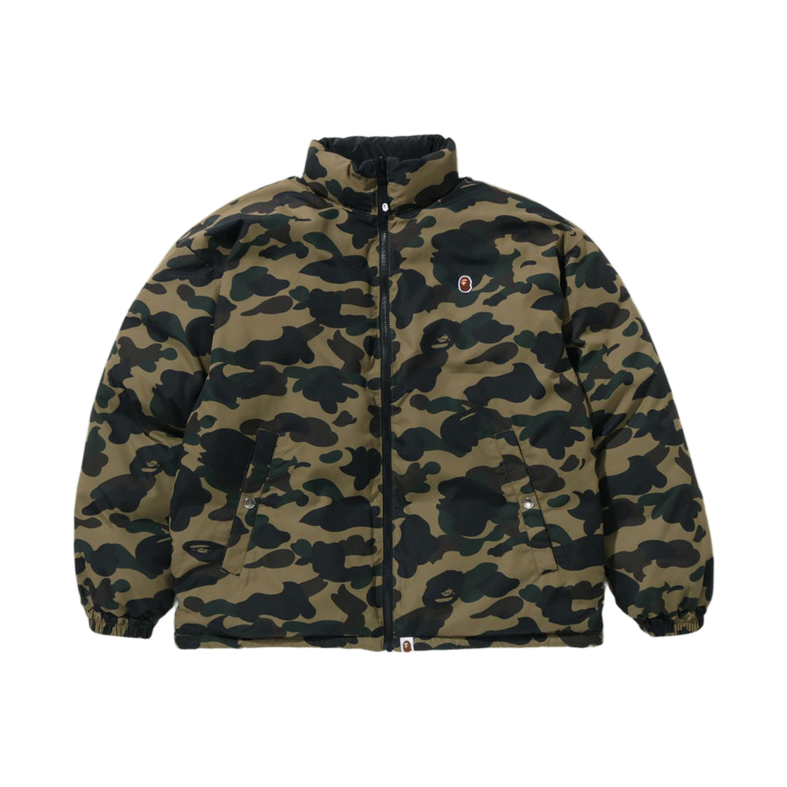 - BAPE 1st Camo Reversible Down Jacket Green