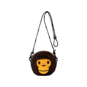 BAPE Baby Milo Face Cross Bag Brown