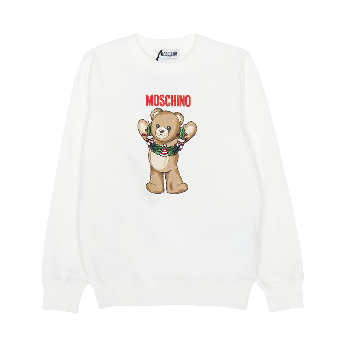 HQF08V-LCA14-10063 (Kids) Moschino Fleece Sweatshirt White