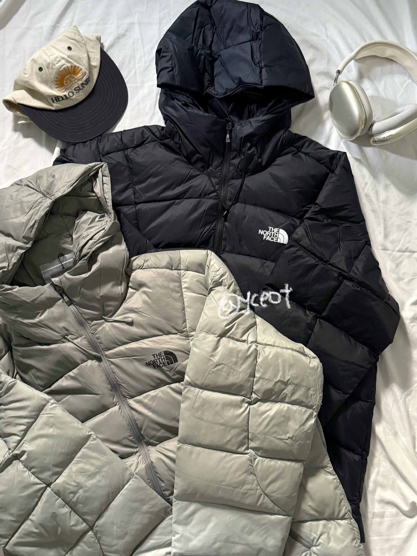 The North Face Ruta Down Jacket Light Khaki - 25SS, The North Face Ruta Down Jacket RDS Black - 25FW 착용 스타일