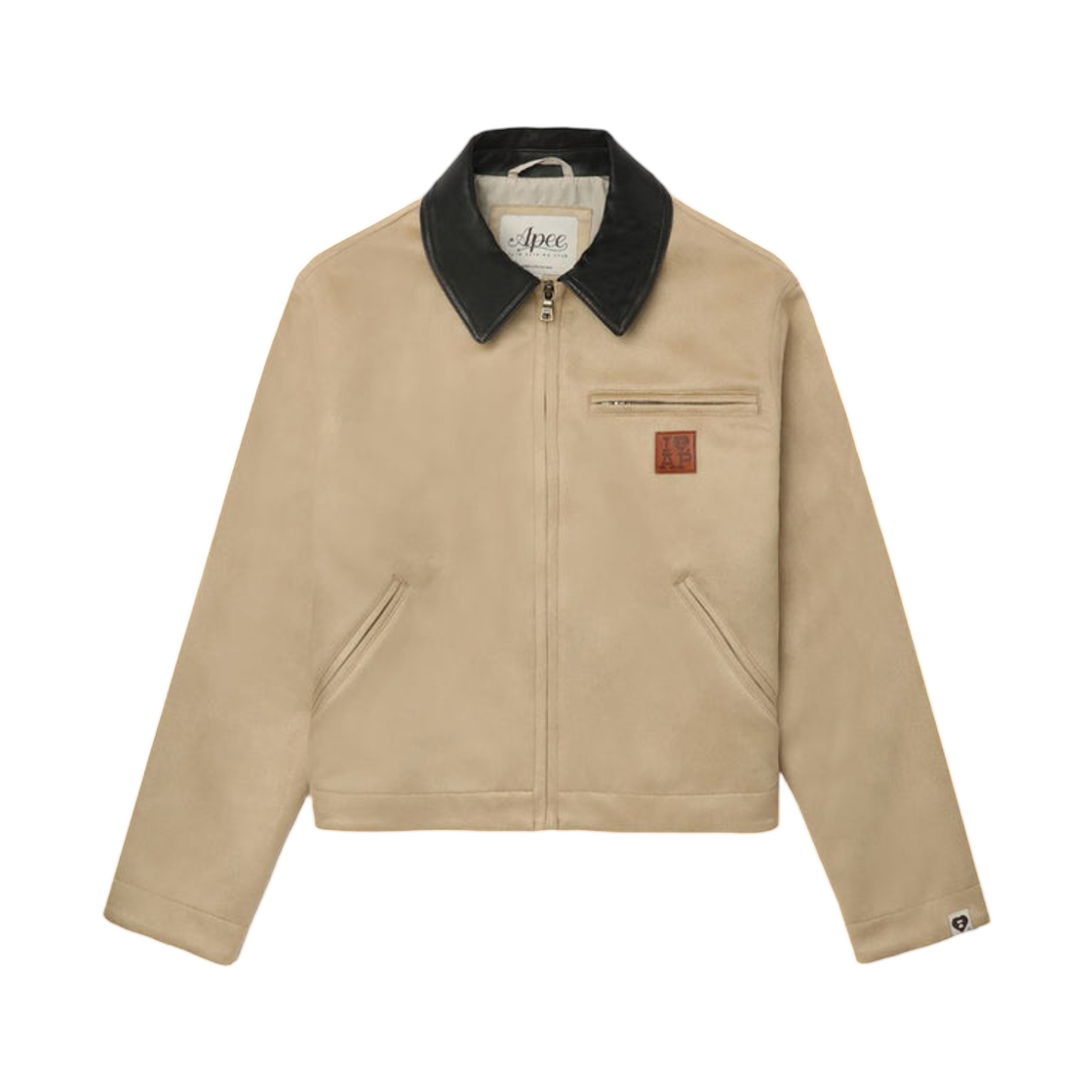 (W) 베이프 스웨이드 자켓 베이지((W) BAPE Suede Jacket Beige) - 1