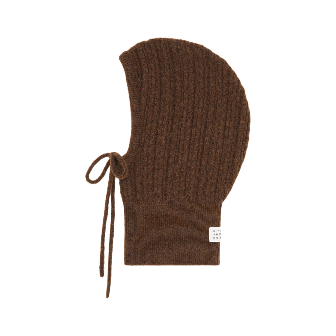 SH2TB0006M13195143 MM6 Maison Margiela Cable Knit Hood Brown