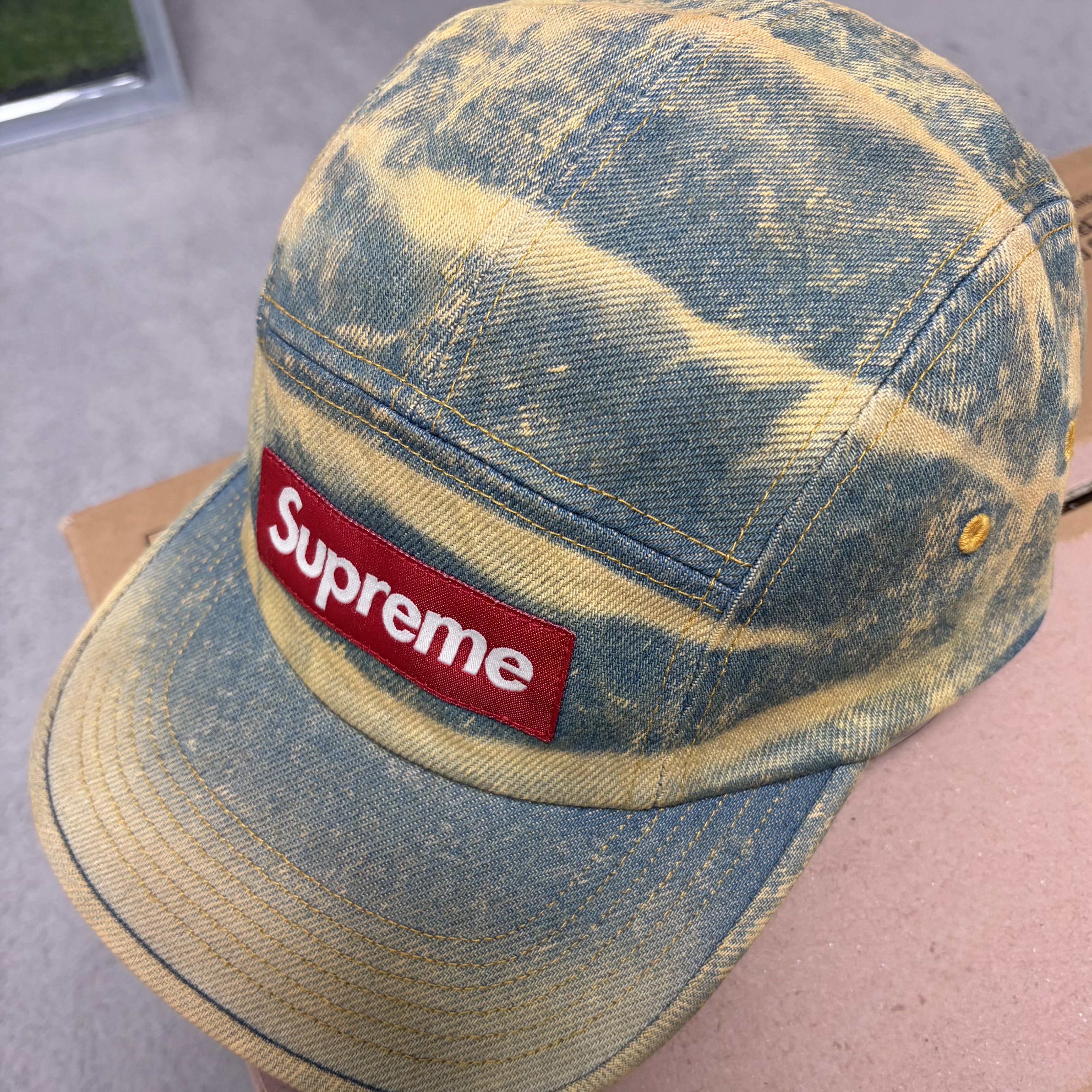 Supreme Denim Camp Cap Dirty Indigo - 25FW 착용 스타일