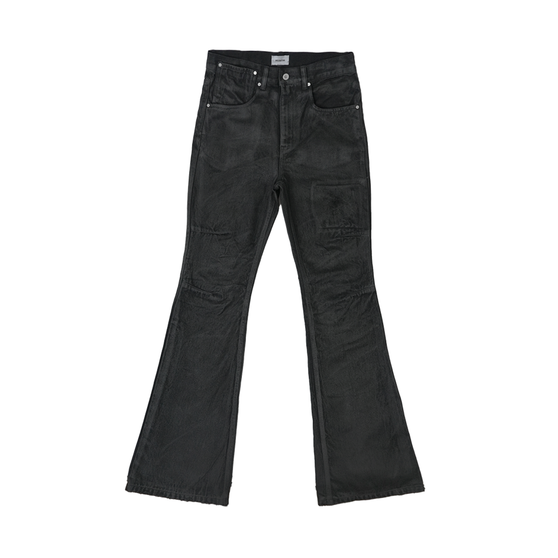스몰스튜핏튠즈 왁스드 플레어 데님 팬츠 블랙(smallstupidtunes Waxed Flare Denim Pants Black)