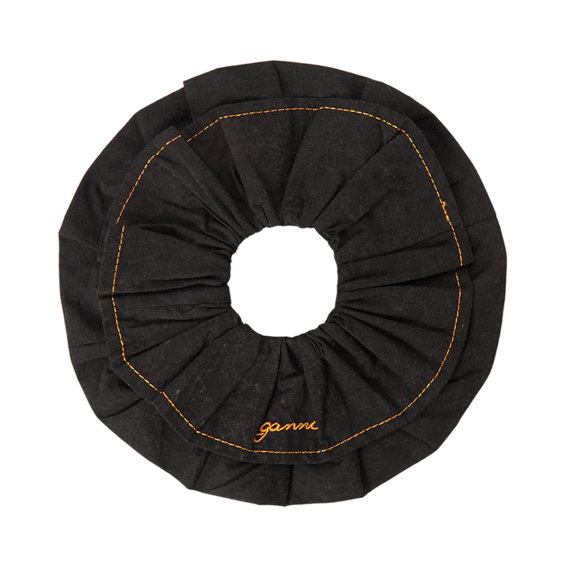 A6939-006 (W) Ganni Scrunchie Hairband Black