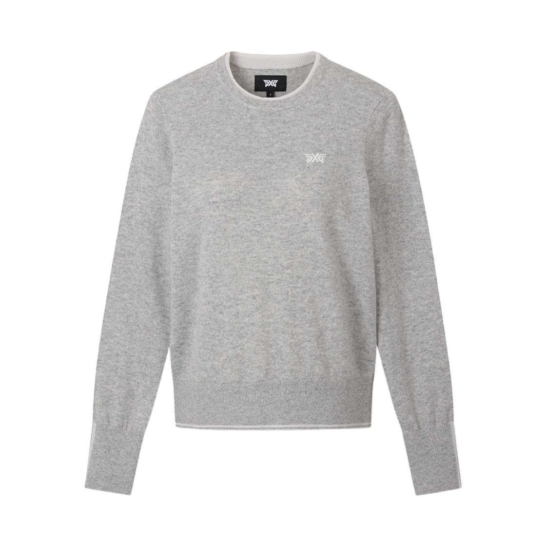 (W) 피엑스지 베이직 라운드 넥 스웨터 미디움 그레이((W) PXG Basic Round Neck Sweater Medium Grey)