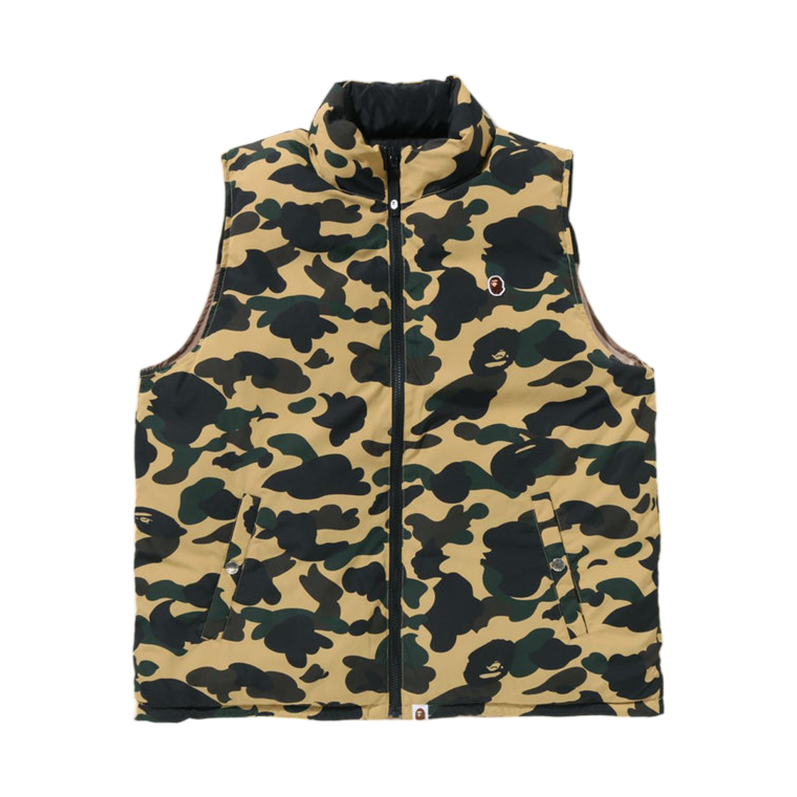베이프 퍼스트 카모 리버시블 다운 베스트 옐로우(BAPE 1st Camo Reversible Down Vest Yellow) - 1