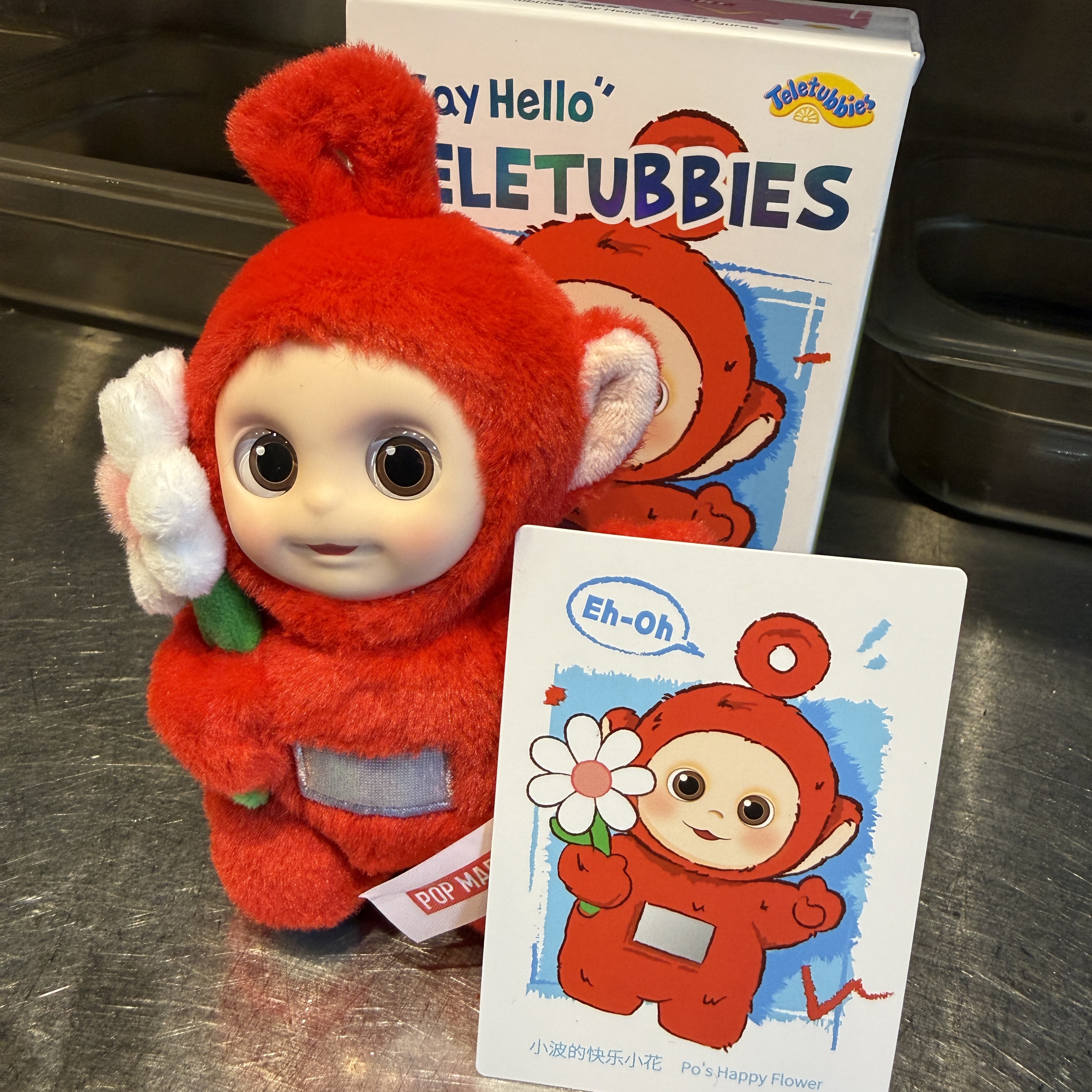 Pop Mart Teletubbies Say Hello Series Figures Sealed Case Po's Happy Flower (Opened Case) 착용 스타일