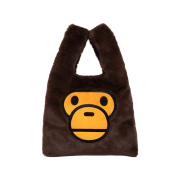 BAPE Baby Milo Fur Tote Bag Brown