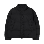 Stone Island 4100010 Crinkle Reps NY Recycled Nylon Down Jacket with Wind Resistant Black - 25FW