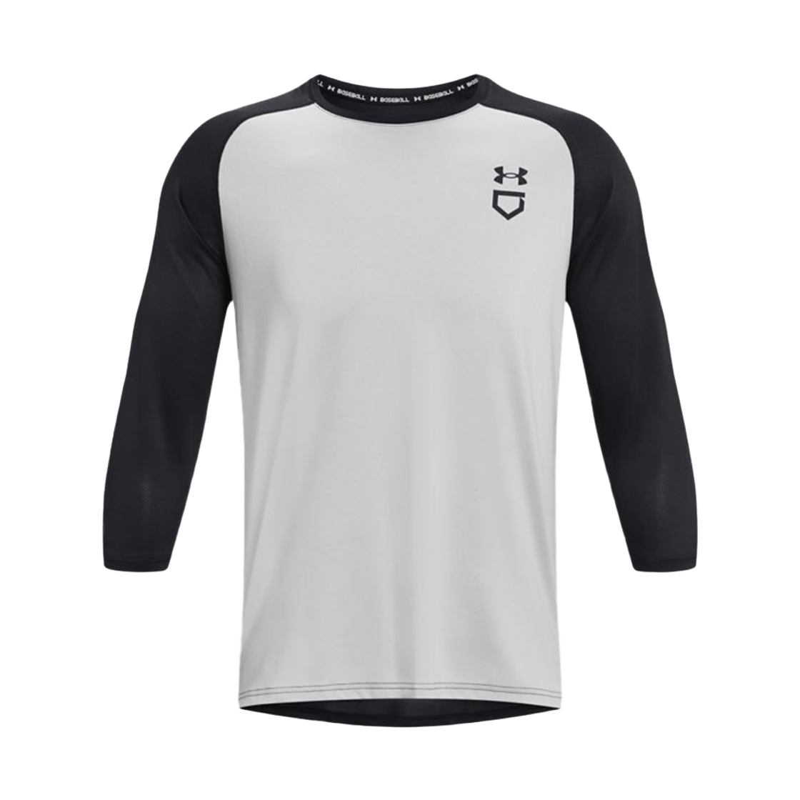 1379950-011 Under Armour Utility 3/4 Performance Shirt Mod Gray Full Heather Black