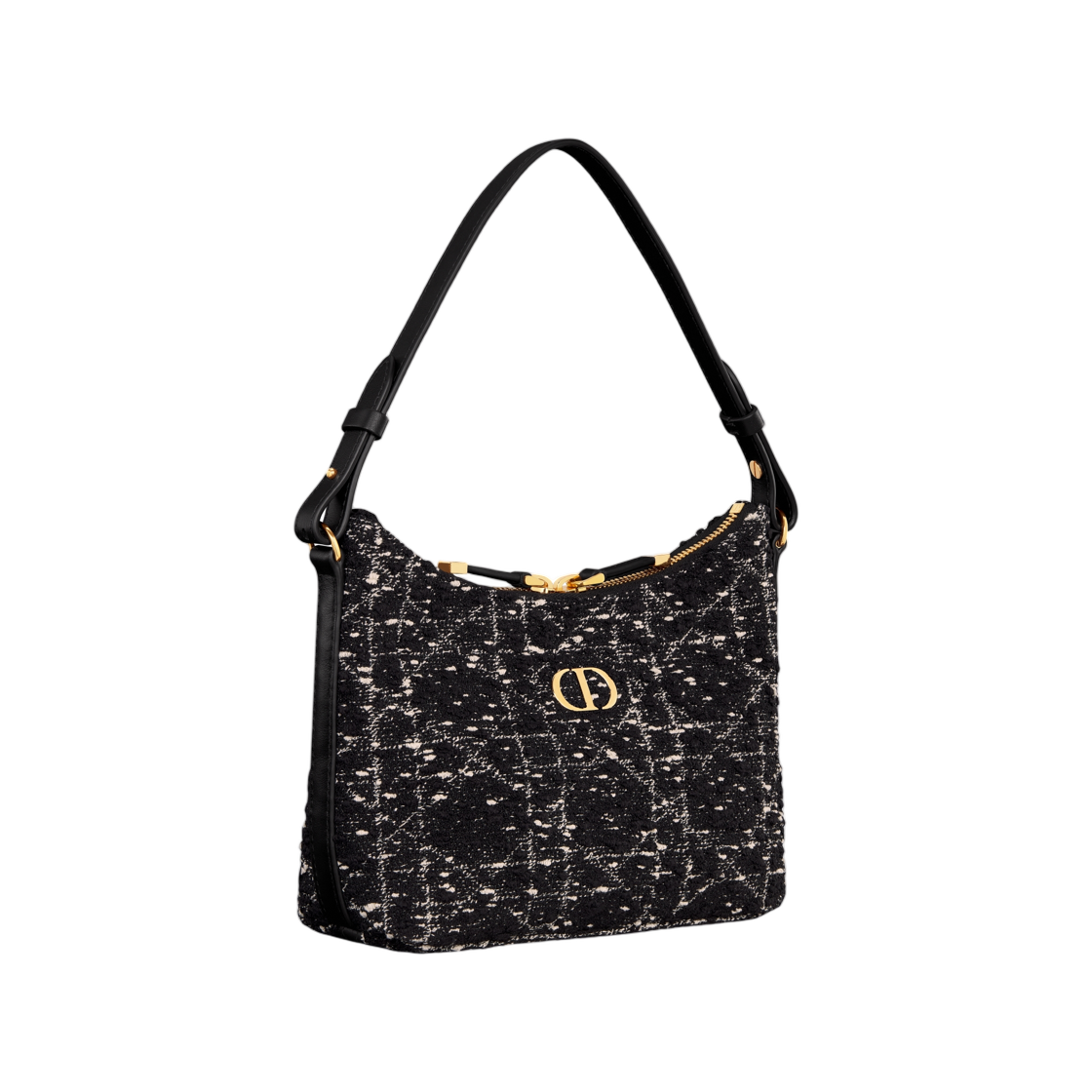 디올 미스 카로 디올링 미니 백 체인 까나쥬 트위드 블랙(Dior Miss Caro Diorling Mini Bag with Chain Cannage Tweed Black) - 2