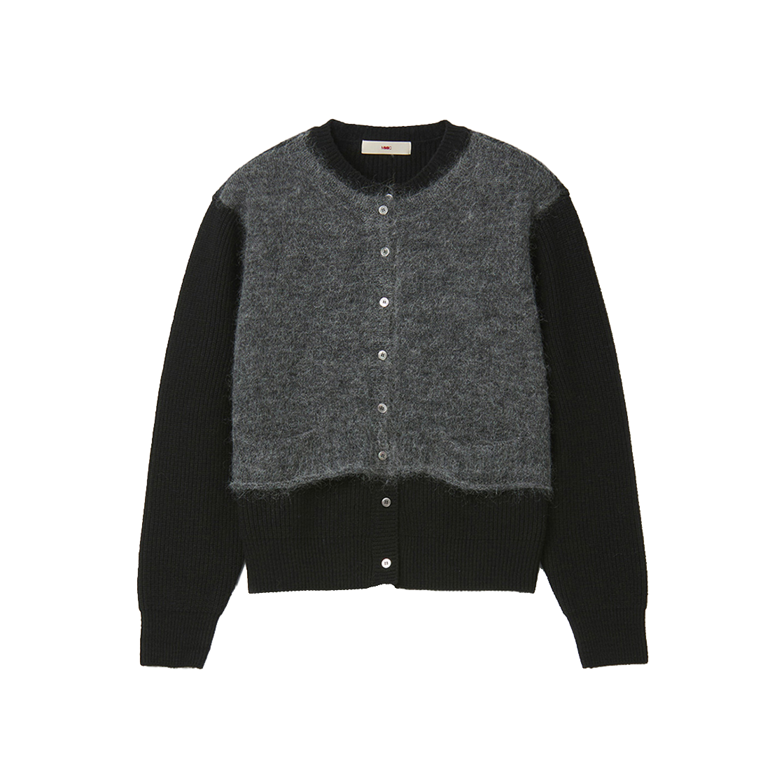 2D5-MM-MK-KT020BK MMIC Overlap Cardigan Black
