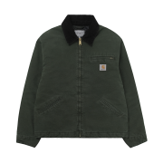 Carhartt WIP OG Detroit Jacket Olive Black Stone Canvas - Winter