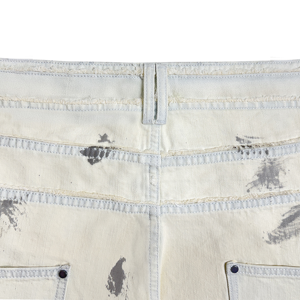 에러앤와이씨 엣치드 디스트레스드 데님 팬츠 화이트(ERROR NYC Etched Distressed Denim Pants White) - 4
