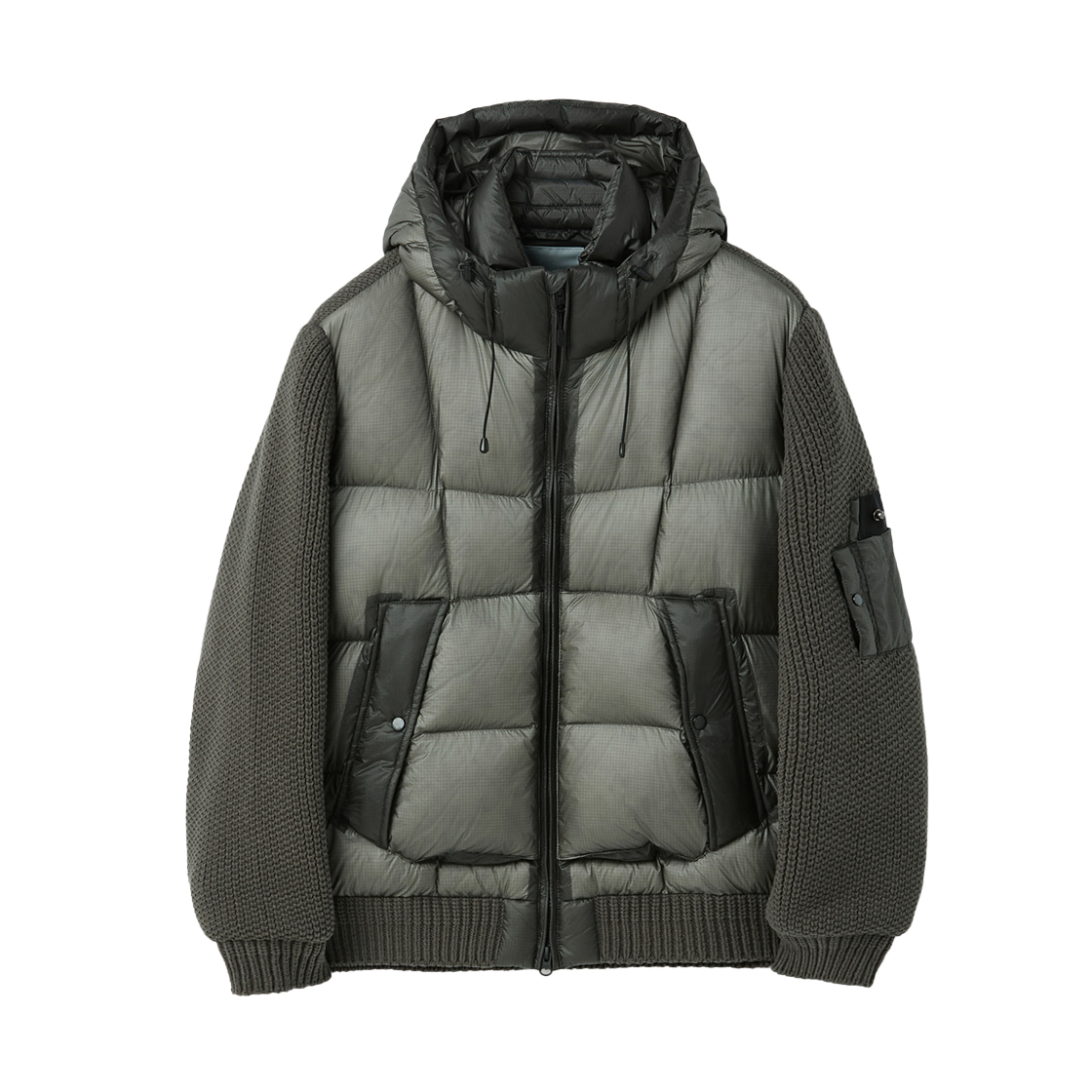 시리즈 니트 하이브리드 아우터 카키(Series Knit Hybrid Outer Khaki)