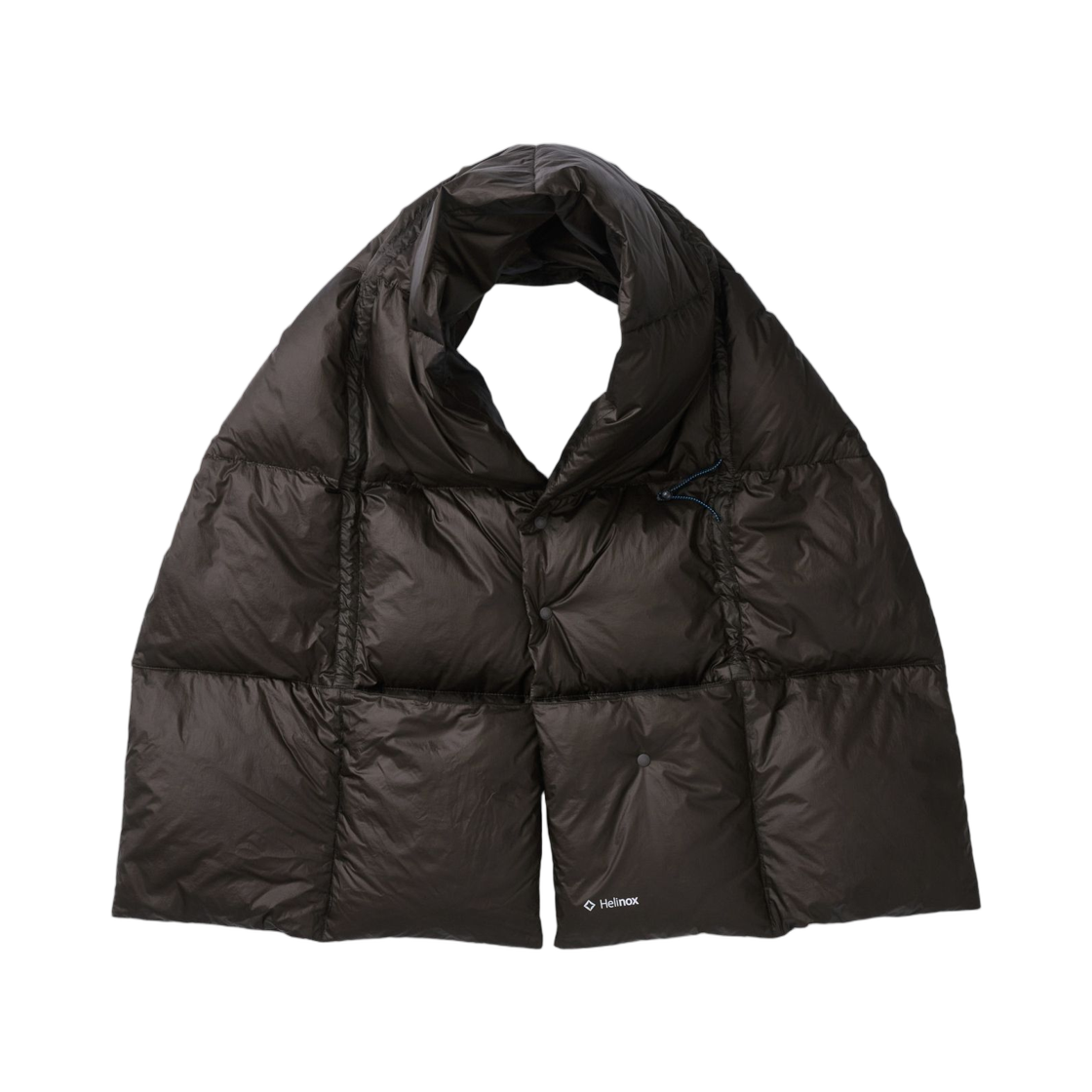 OGAKX25261BRD Helinox Wear Blanket Goose Down Muffler Dark Brown