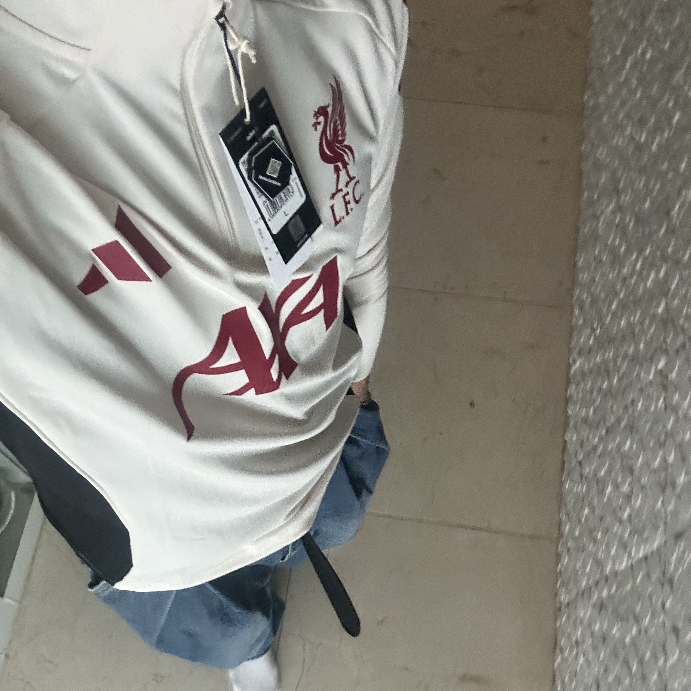 Adidas Liverpool FC Tiro 25 Competition Training Top Wonder White - KR Sizing (Non Marking Ver.) 착용 스타일 - 1