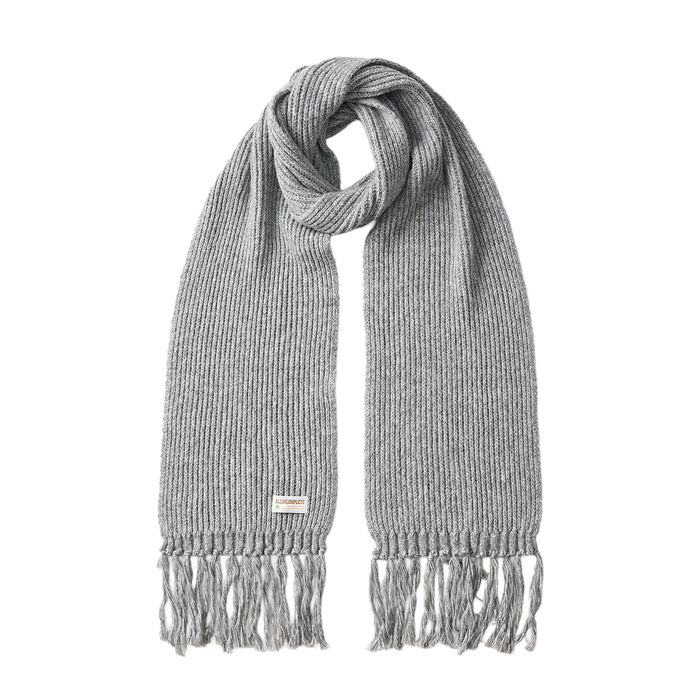 RTKMGR Allincomplete Rain Tassel Knit Muffler Gray