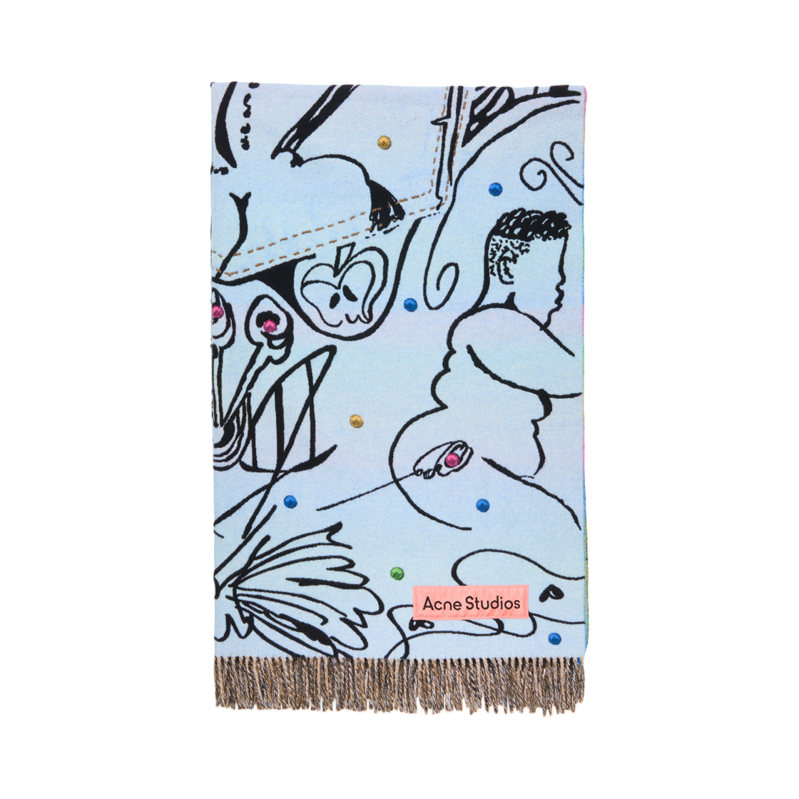 아크네 스튜디오 프린지 블랭킷 데님 블루(Acne Studios Fringe Blanket Denim Blue)