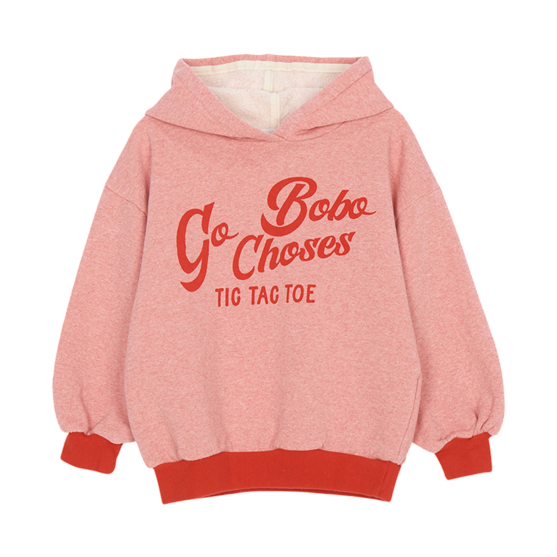 (키즈) 보보쇼즈 플리스 후드 스웨트셔츠 레드((Kids) Bobo Choses Fleece Hood Sweatshirt Red) - 1