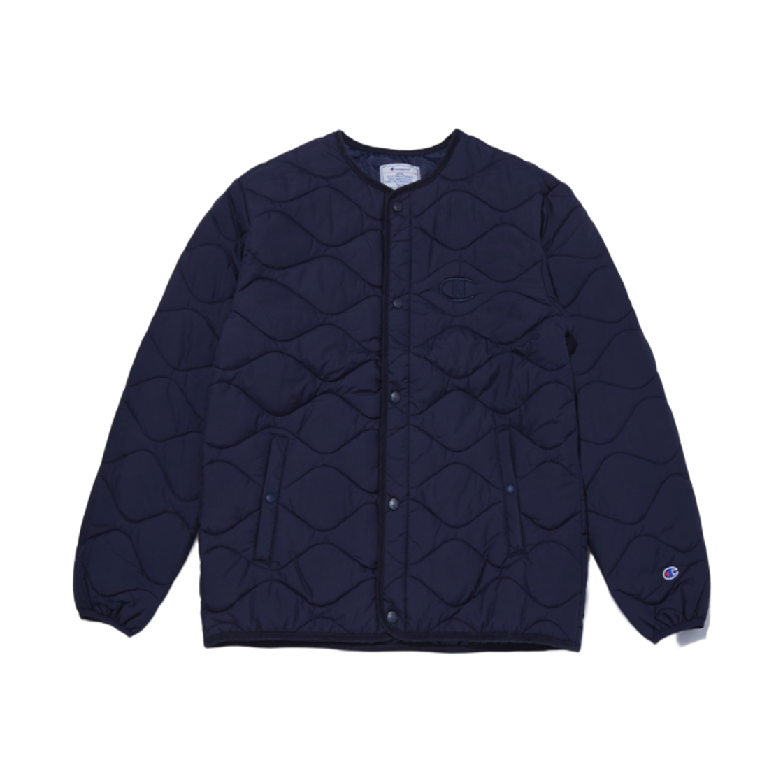 챔피온 C로고 라운드 넥 경량 패딩 노말 네이비(Champion C Logo Round Neck Lightweight Padding Normal Navy)