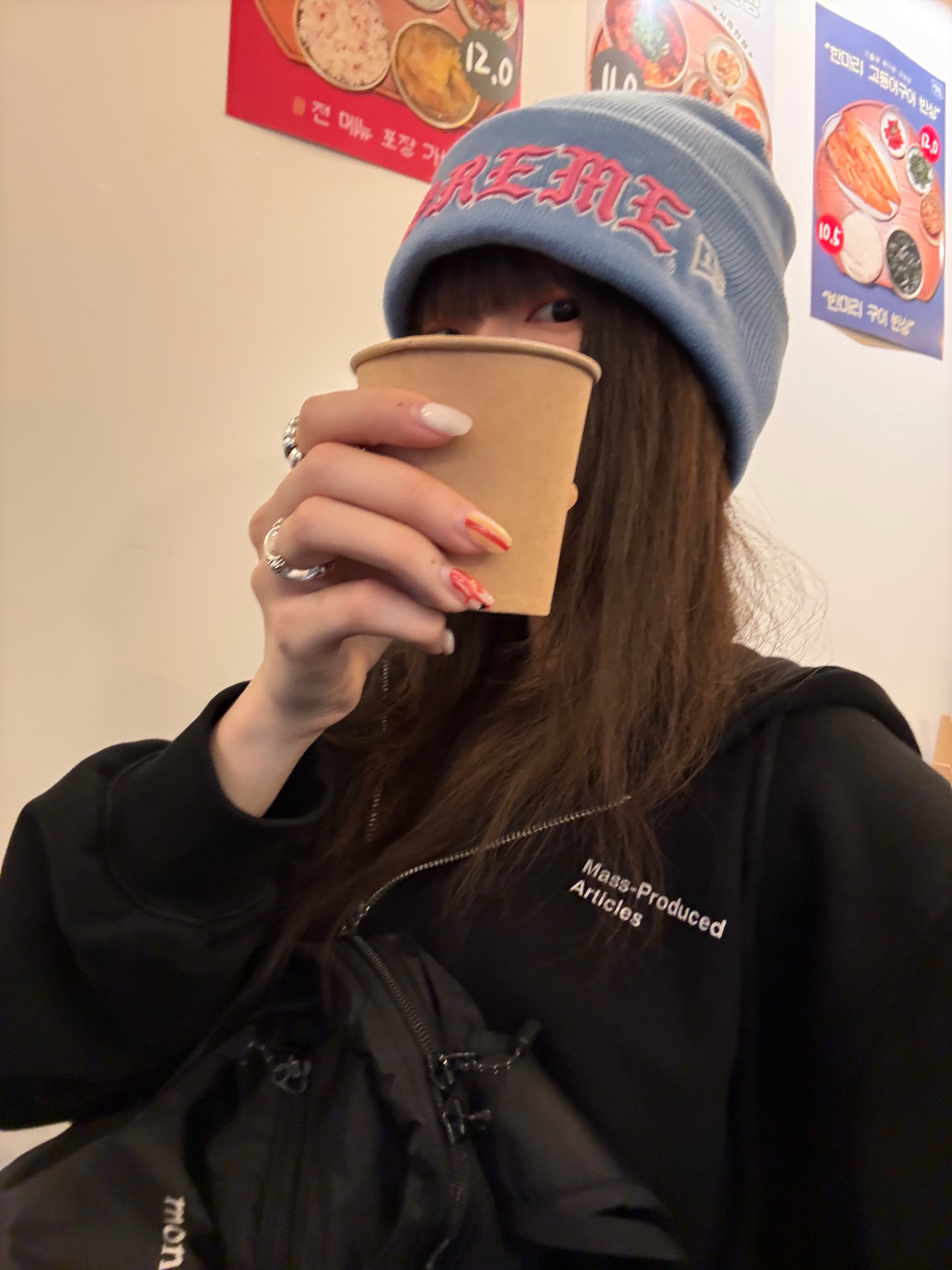 Supreme New Era Old English Beanie Light Blue - 25FW, PLASTICPRODUCT Mpa Hood Zip Up Black 착용 스타일 - 1