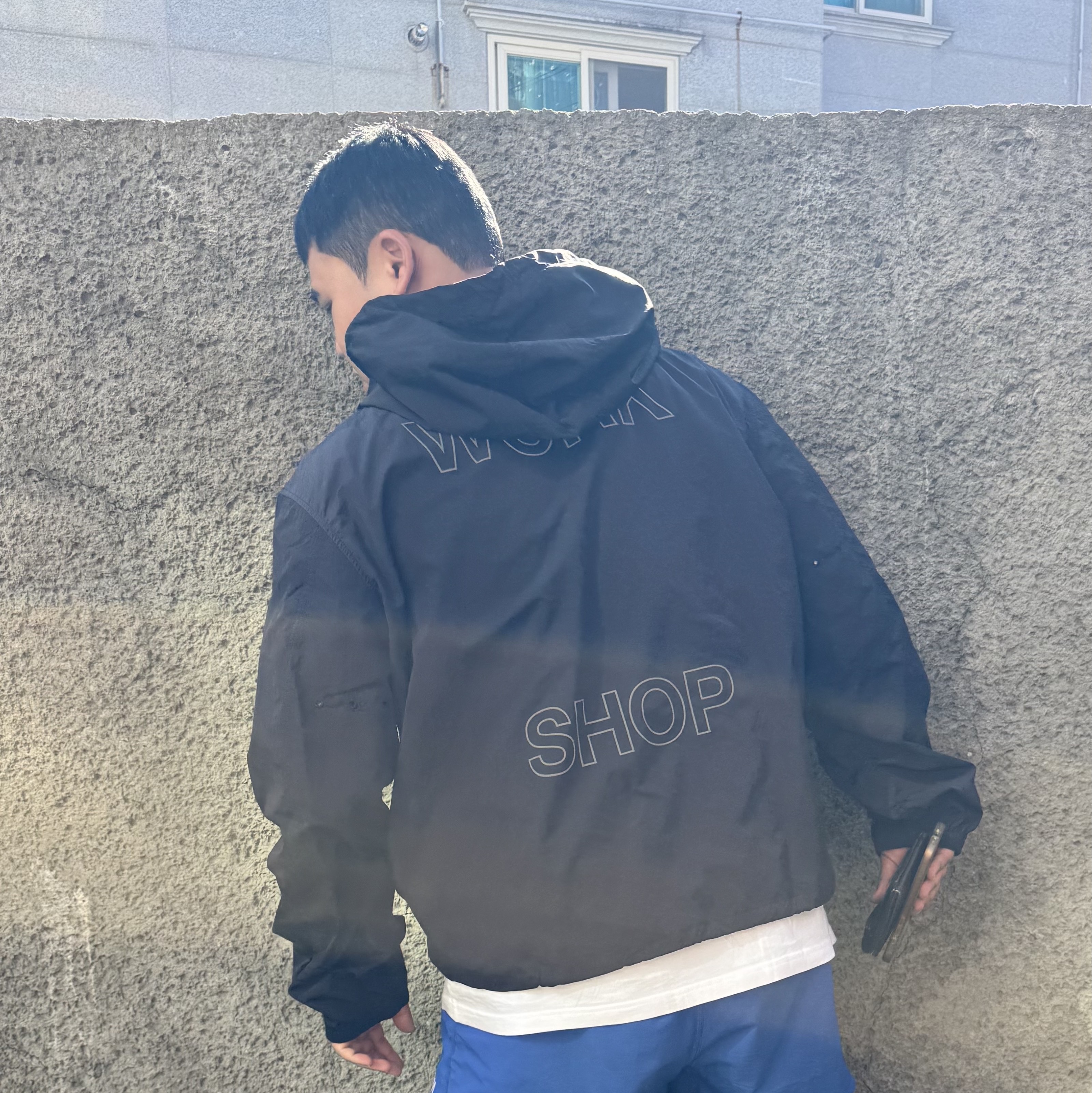 Our Legacy Work Shop Nylon Taffeta Running Jacket Black, Nike x Stussy Water Short Hyper Royal (FZ5761-405) 착용 스타일 - 2
