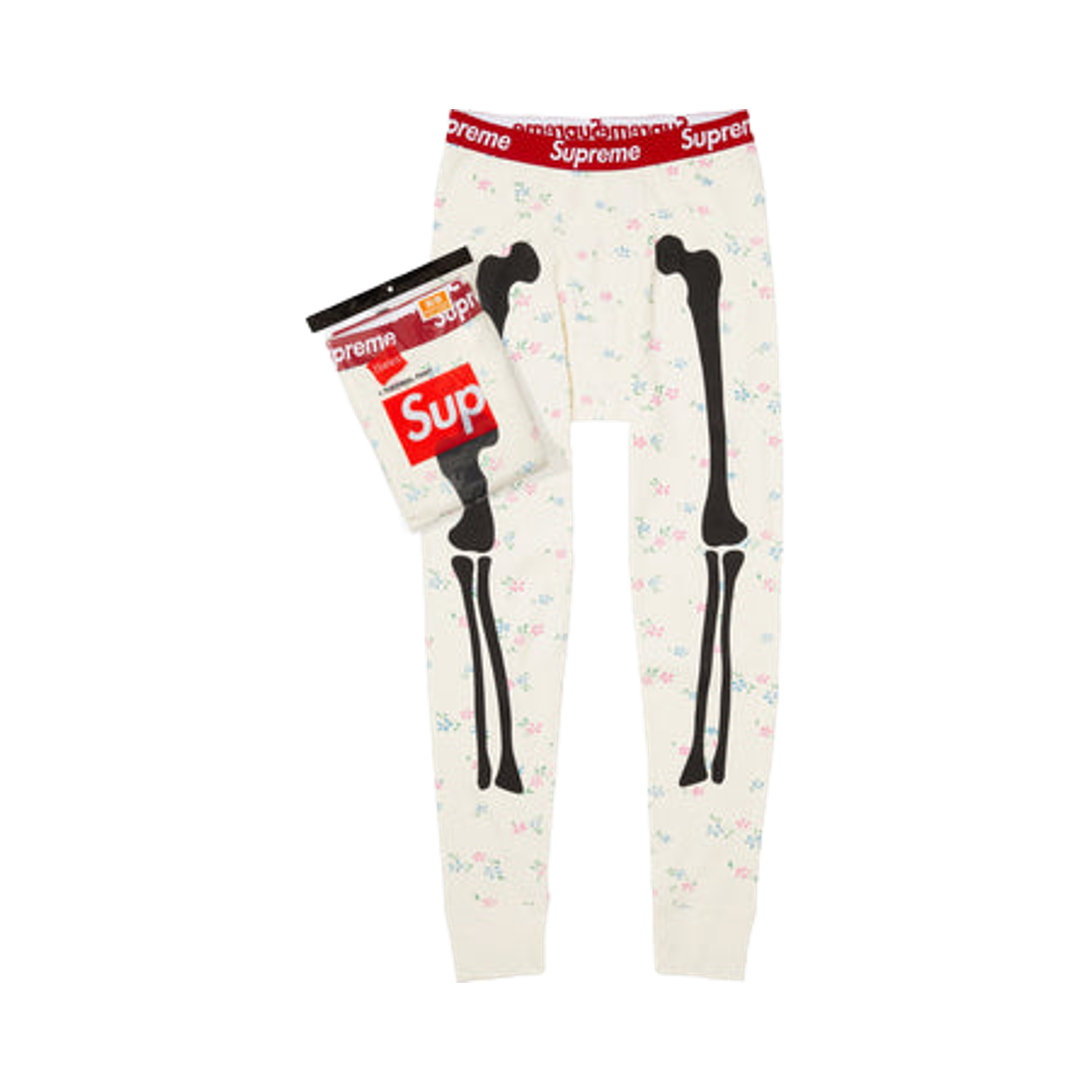 슈프림 헤인즈 본즈 써멀 팬츠 플로럴 (1개입) - 25FW(Supreme Hanes Bones Thermal Pant Floral (1 Pack) - 25FW)