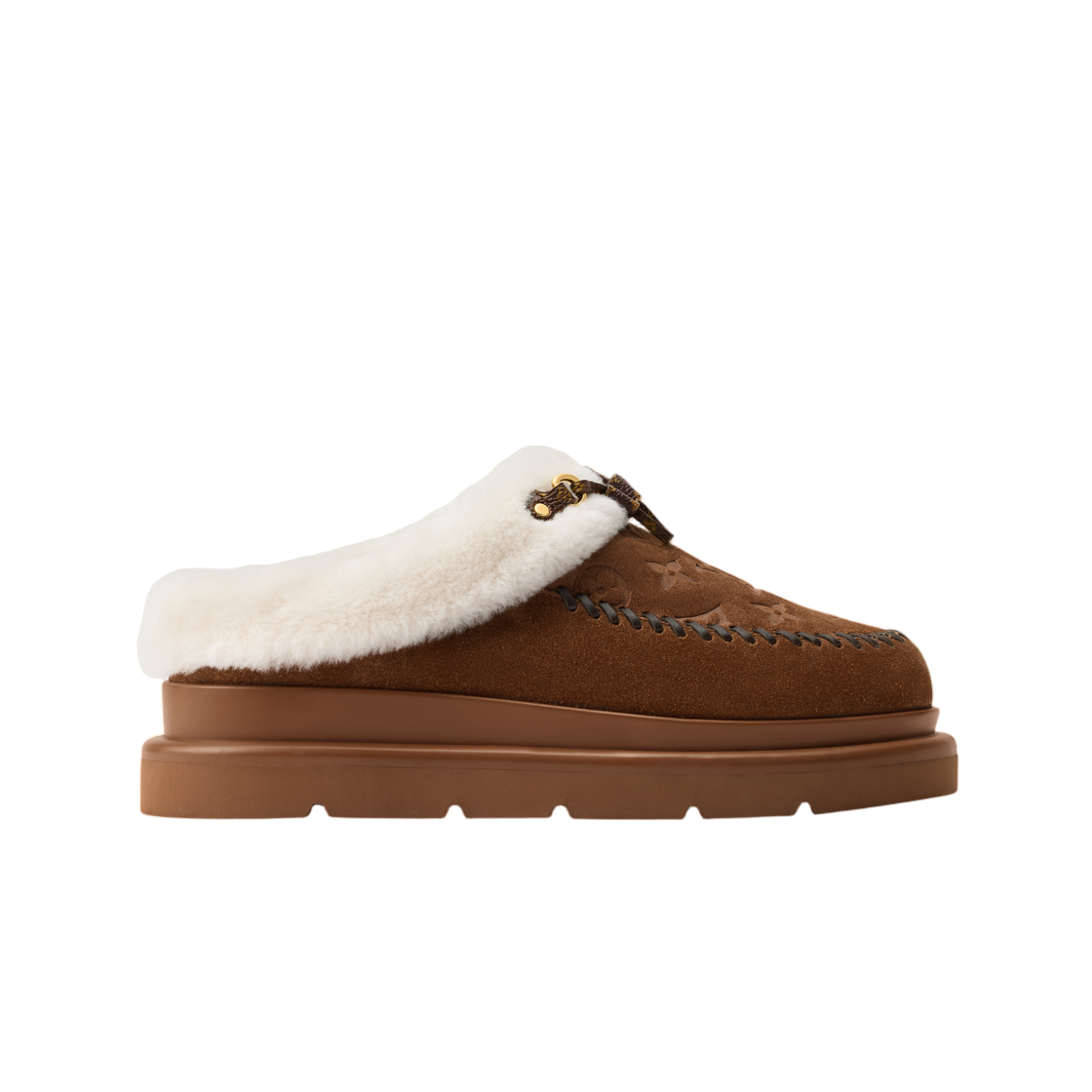 - (W) Louis Vuitton Cortina Closed Mule Brown