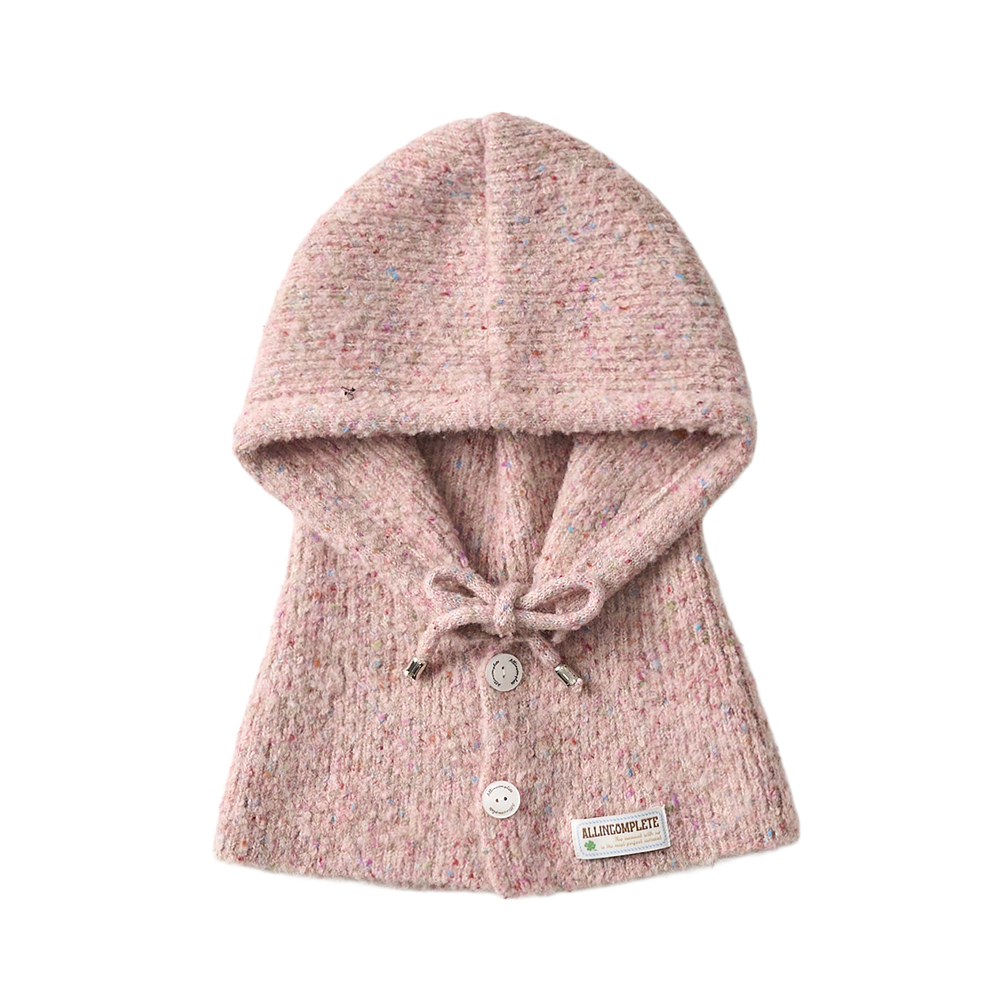 FSBBPK_K Allincomplete Kids Family Sprinkle Boucle Balaclava Pink