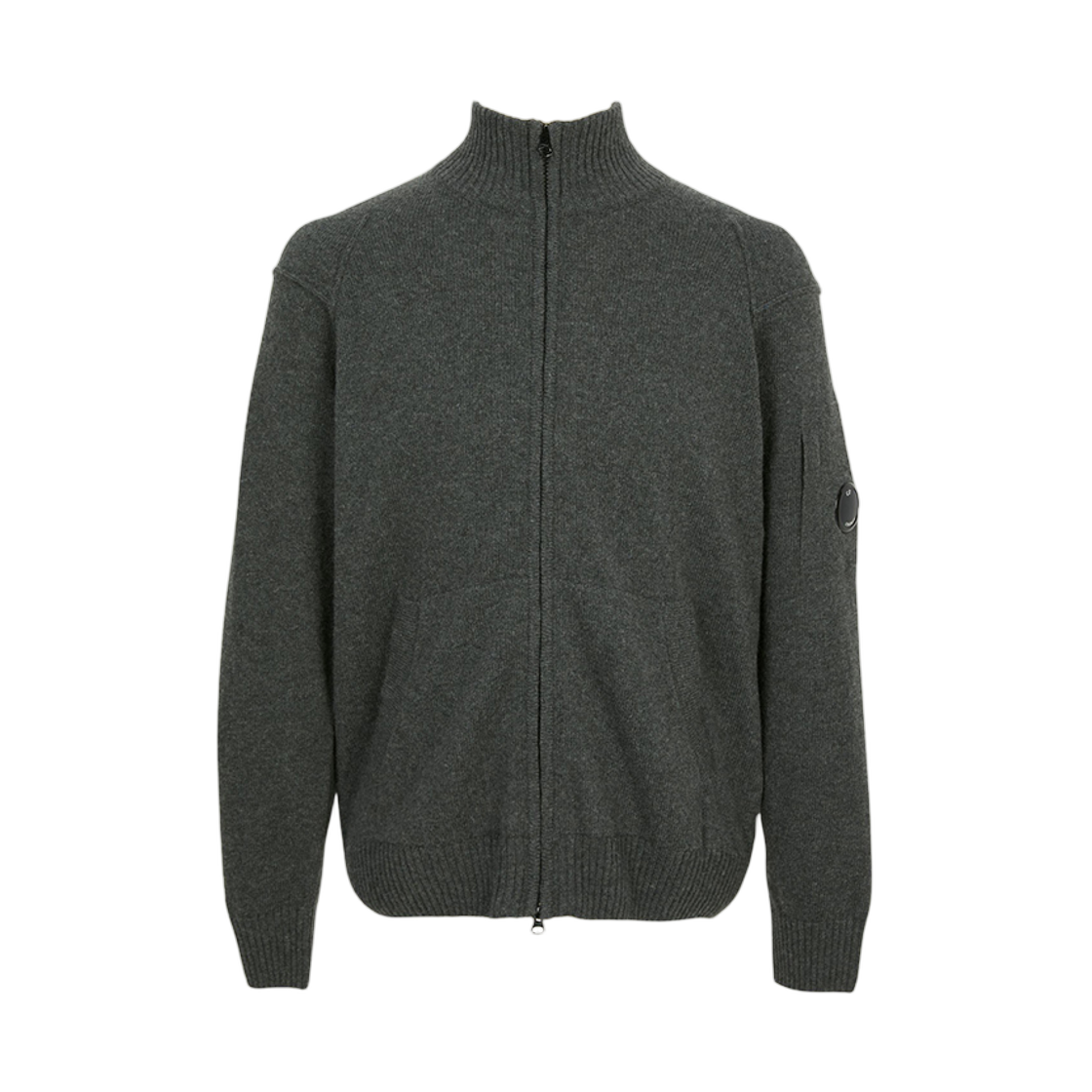 C.P. 컴퍼니 집업 가디건 차콜 - 25FW(C.P. Company Zip Up Cardigan Charcoal - 25FW)