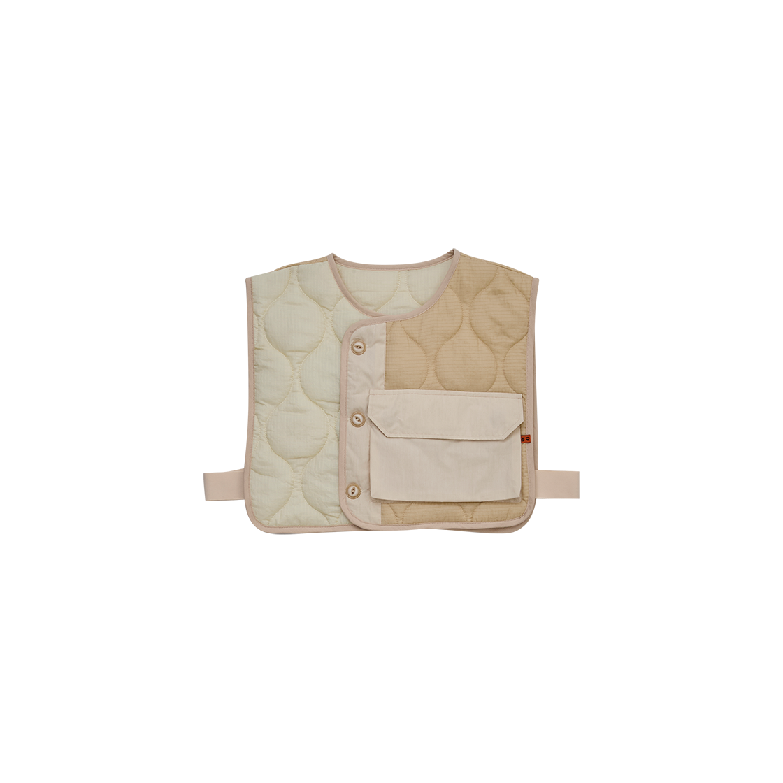 G73109_CR GORT Padding Short Vest Cream