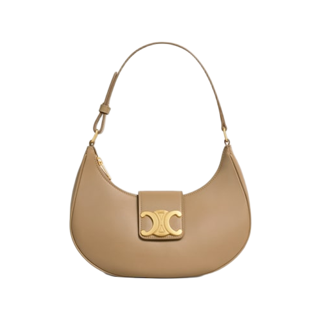 셀린느 미디움 아바 트리옹프 백 스무스 카프스킨 스모크드 브라운(Celine Medium Ava Triomphe Bag in Smooth Calfskin Smoked Brown) - 1