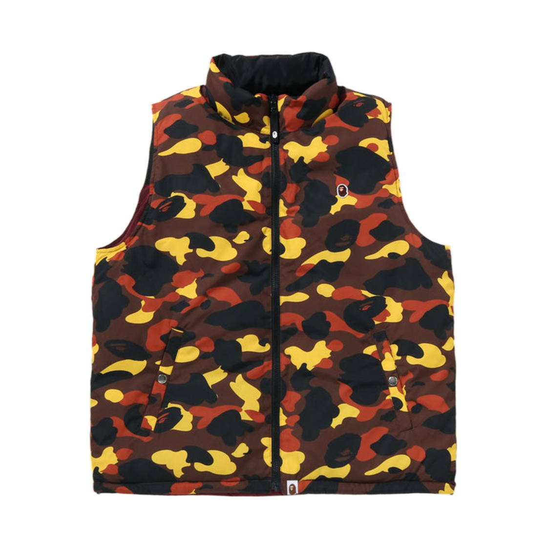 베이프 퍼스트 카모 리버시블 다운 베스트 오렌지(BAPE 1st Camo Reversible Down Vest Orange) - 1
