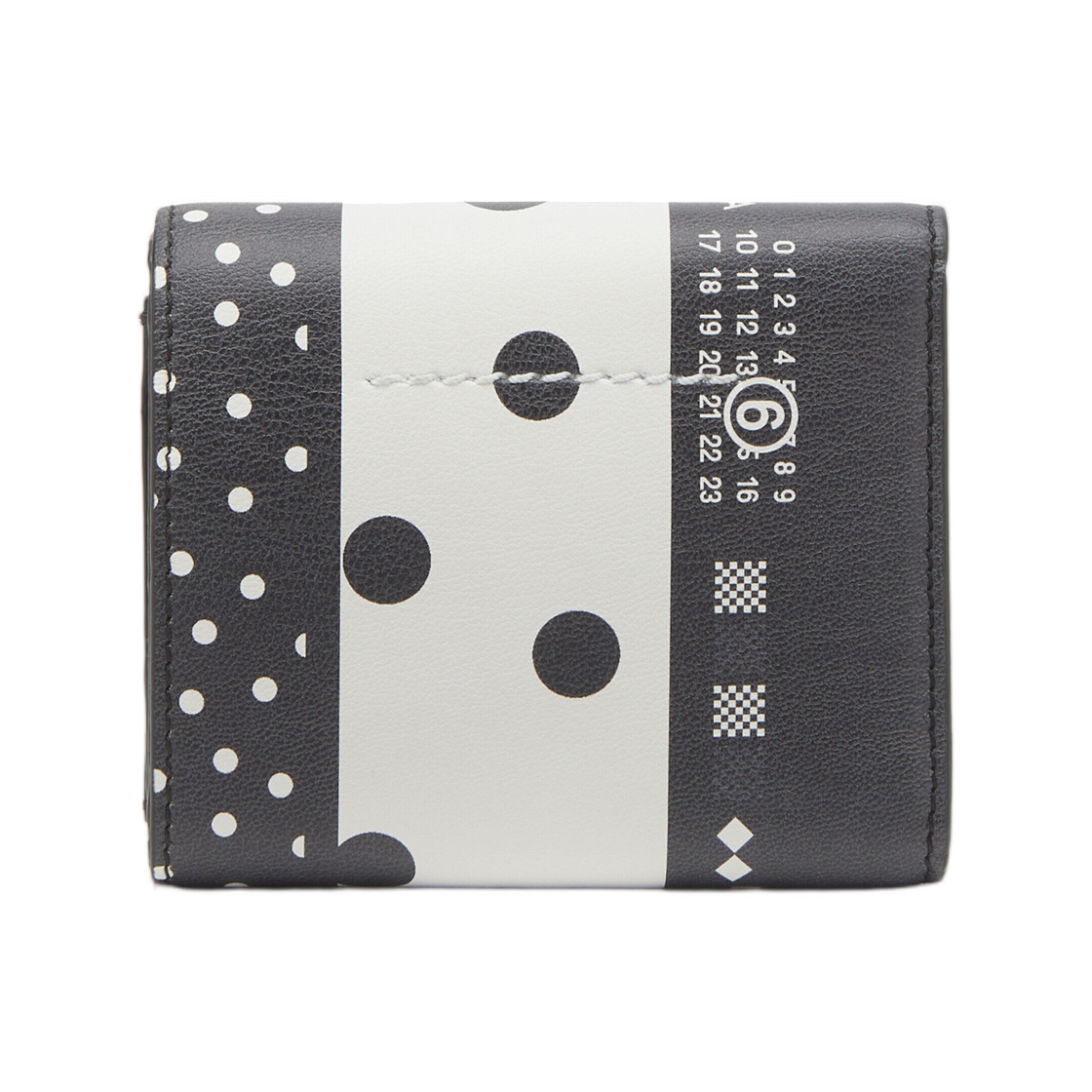 MM6 메종 마르지엘라 스카프 프린트 월렛 화이트 앤 블랙(MM6 Maison Margiela Scarf Print Wallet White and Black) - 2