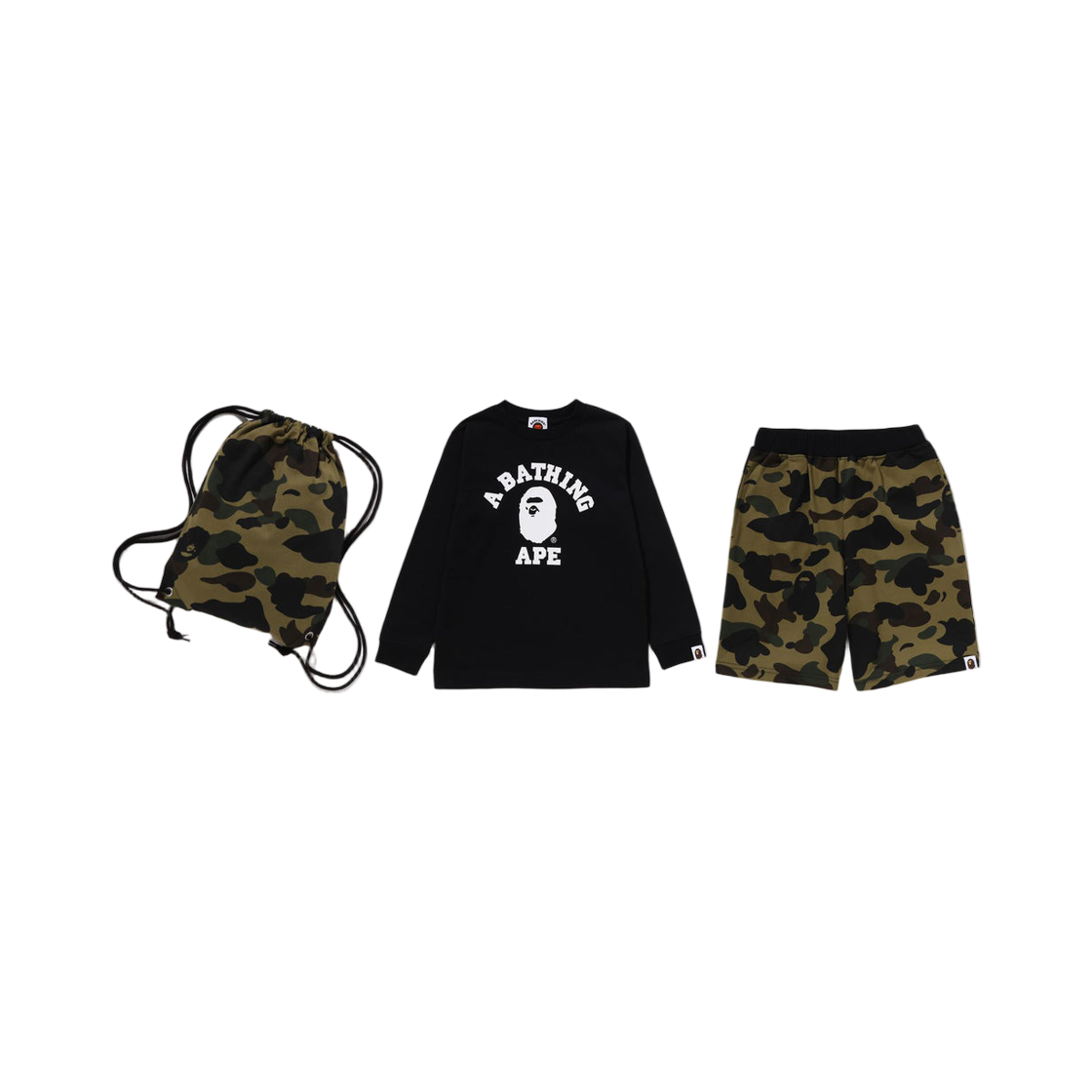 - (Kids) BAPE 1st Camo College Kids Gift Black (Set of 3)
