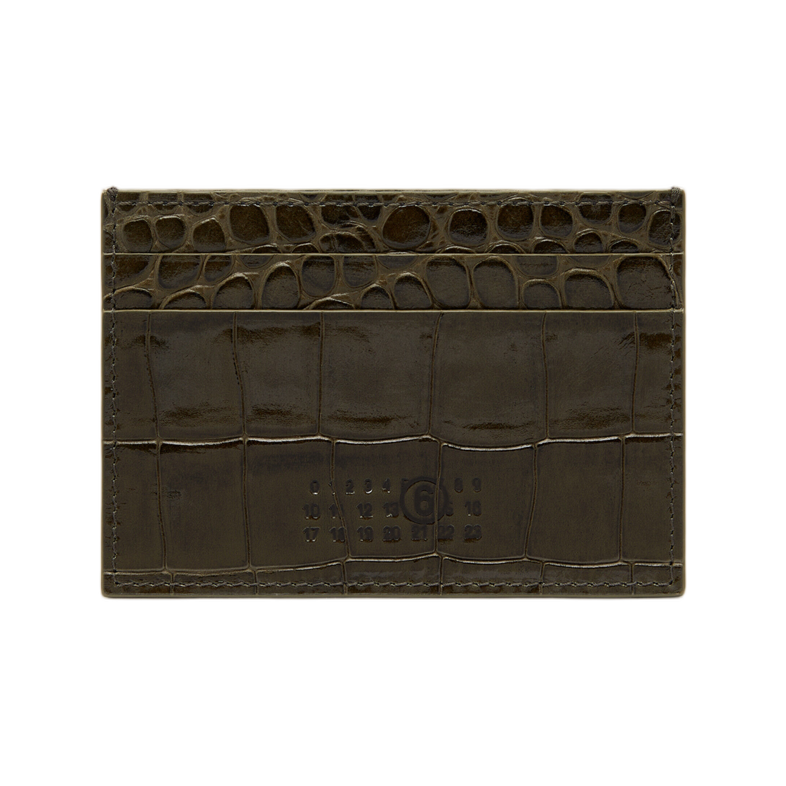 SA6UI0035P8650T7415 MM6 Maison Margiela Numeric Card Holder Olive