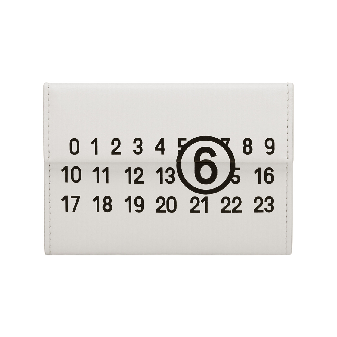 SA6UI0036P8881T1003 MM6 Maison Margiela Spiga Wallet White