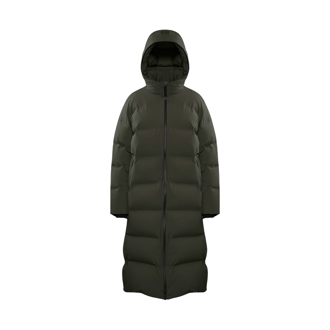 126421 (W) Aritzia The Super Puff Long Rainstop Long Japanese Waterproof Ripstop Premium Down Puffer Jacket Flint Green