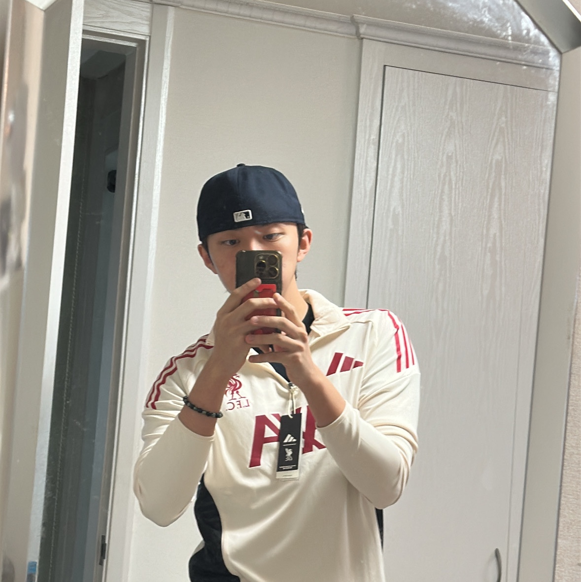 Adidas Liverpool FC Tiro 25 Competition Training Top Wonder White - KR Sizing (Non Marking Ver.) 착용 스타일 - 2